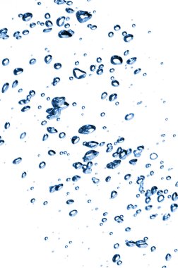 Hava kabarcıkları beyaz üzerinde