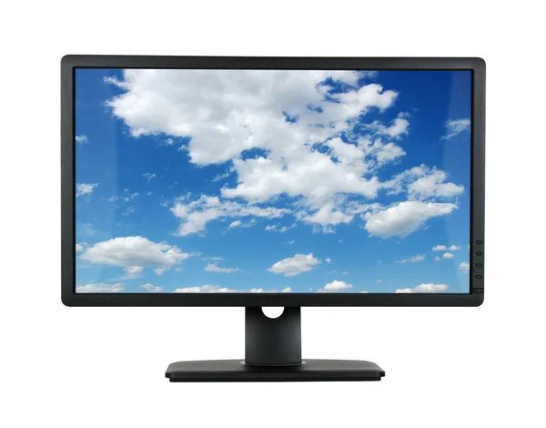 Monitor per computer isolato su bianco — Foto Stock