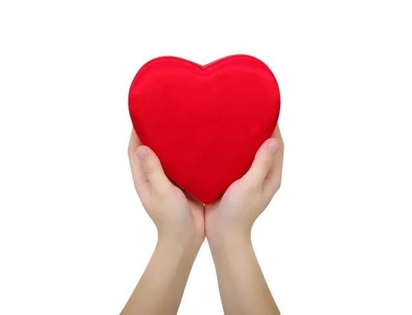 Red heart in hand — Stock Photo, Image