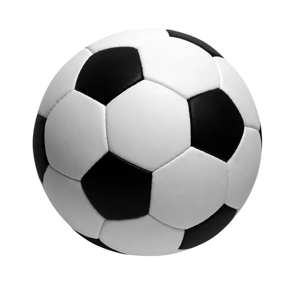 Fotbalový míč izolovaný na bílém — Stock fotografie