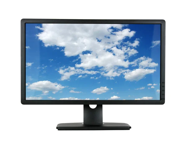 Computer monitor isolated on white — Stock Photo, Image