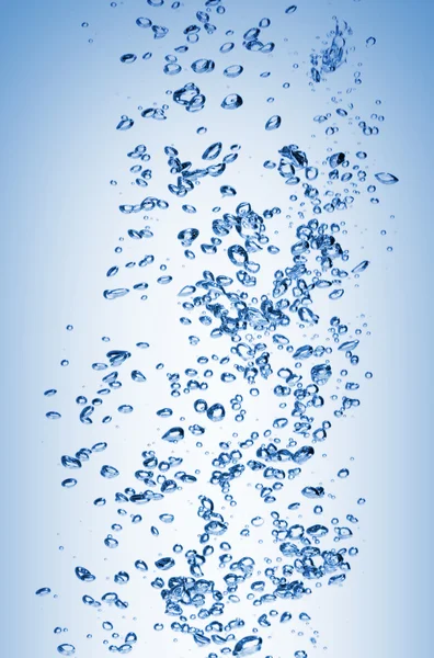 Пузырьки воздуха над белым — стоковое фото