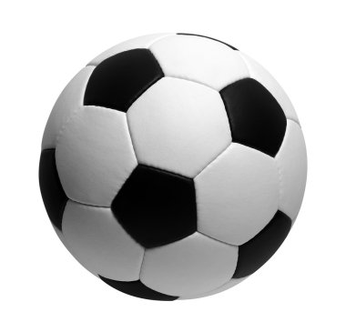 beyaz üzerine futbol topu
