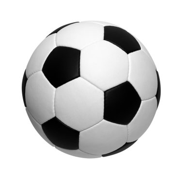 beyaz üzerine futbol topu