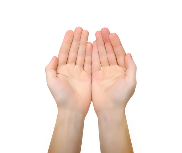 Two open empty hands