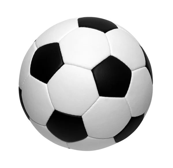 Pallone da calcio su bianco — Foto Stock