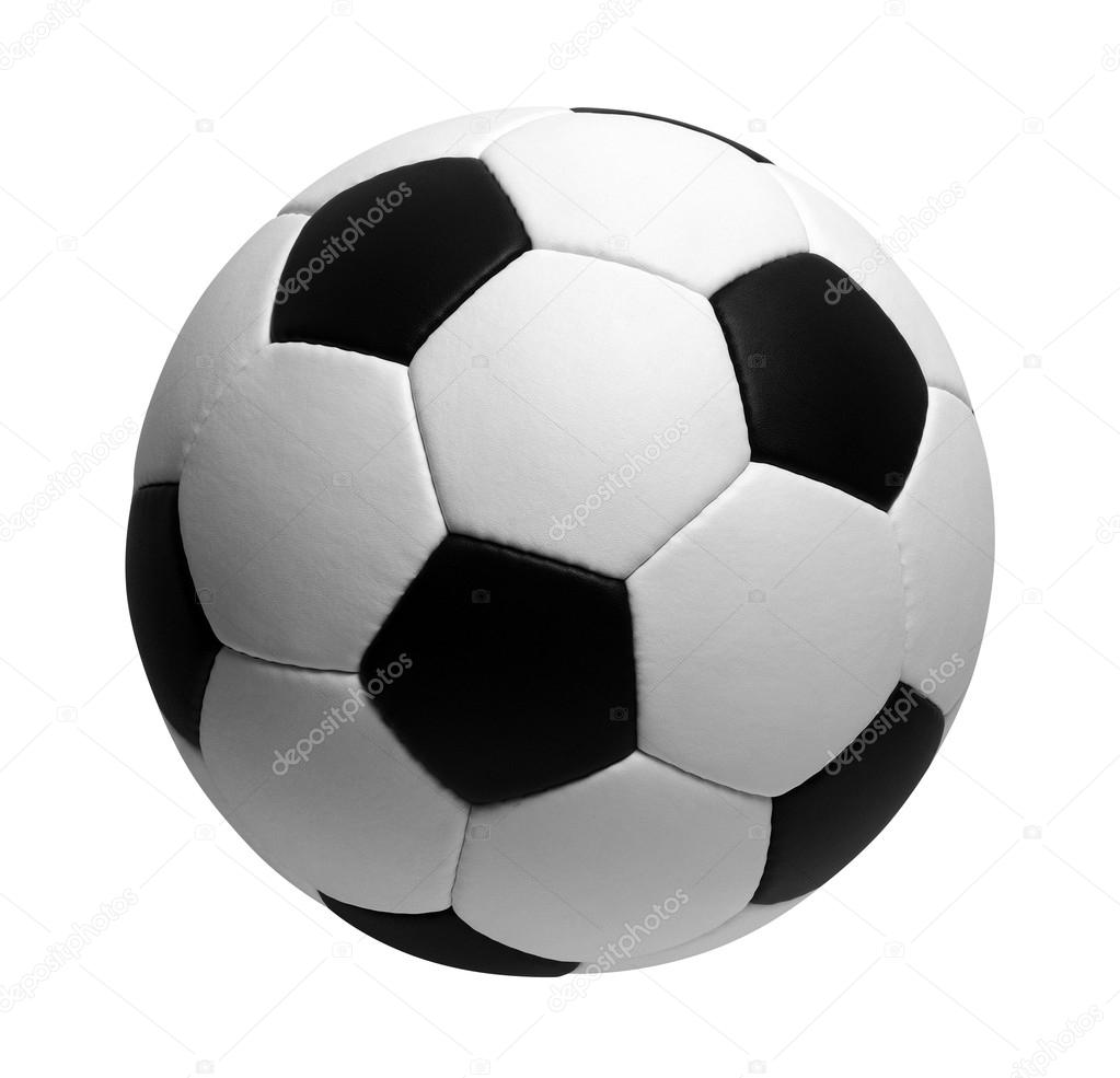 soccer ball on white