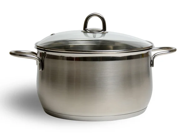 Steel cooking pot — Stock Photo, Image