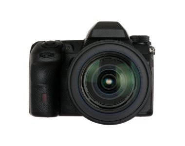 2Kamera beyaz izole lens ile