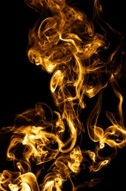 Ateş siyah üzerine ateş