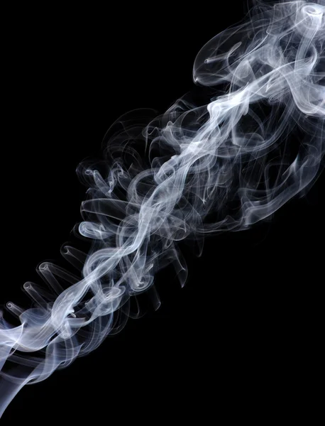 Humo aislado en negro — Foto de Stock