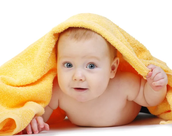 Baby in towel Royalty Free Stock Images