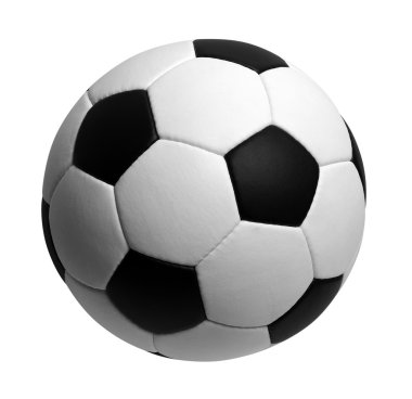 beyaz üzerine futbol topu