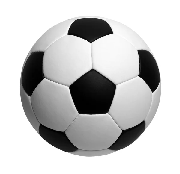 Ballon de football sur blanc — Photo