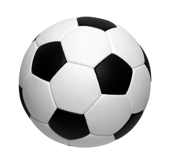 Pallone da calcio su bianco — Foto Stock