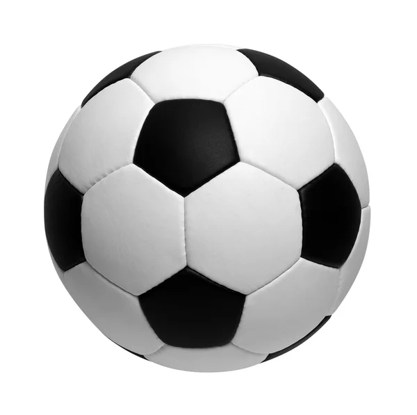 Футбольний м'яч на білому — стокове фото
