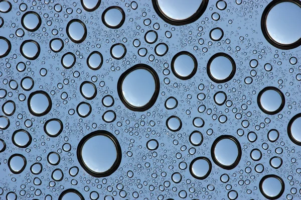 Wassertropfen auf Glas — Stockfoto