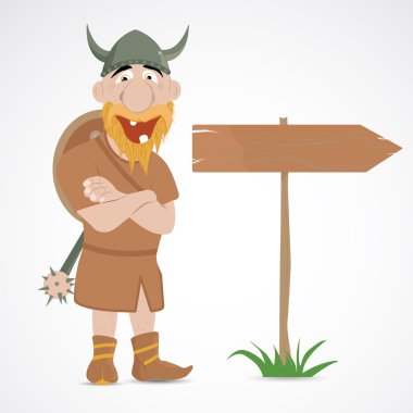 Komik karikatür viking