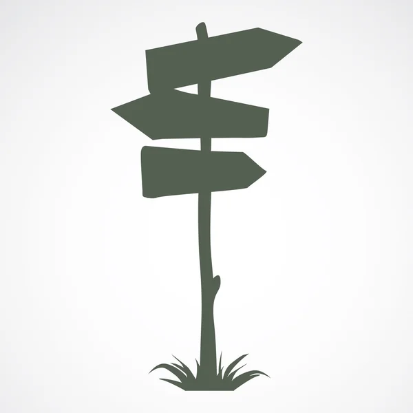 Panneau routier en bois — Image vectorielle