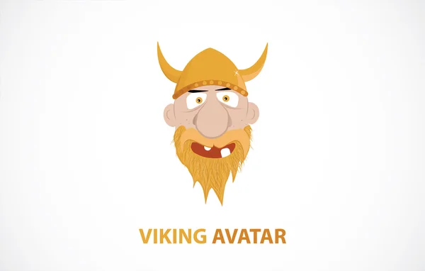 Funny cartoon viking avatar — Stock Vector