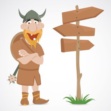 Komik karikatür viking