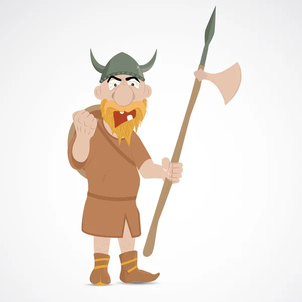 Desenhos animados engraçados viking — Vetor de Stock