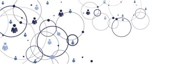 Soyut insan bağlantıları başlık arkaplanı