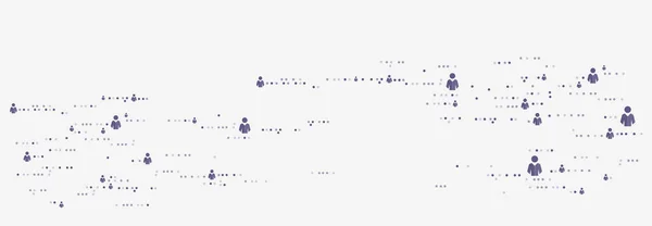 Abstrakte menschliche Zusammenhänge Schlagzeile Hintergrund — Stockvektor
