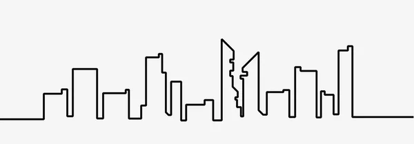 City landscapes line vector illustration — Stock Vector