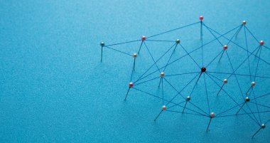 Küresel iletişim Çeşitli bağlantılar pimleri.