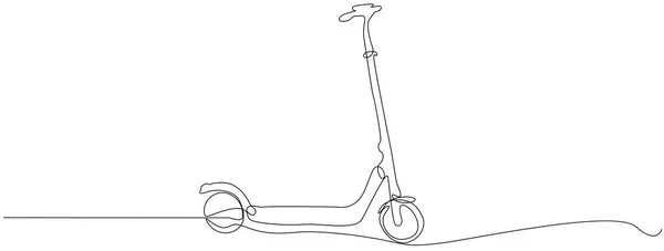 Kick Scooter Line Icon auf Weiß — Stockvektor