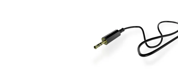 Mini Jack Plug auf dem weißen. 3D Render. — Stockfoto