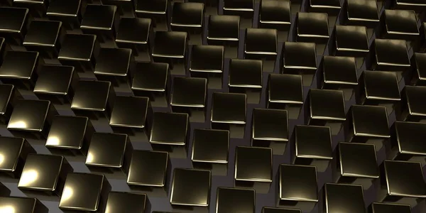 Naadloos patroon van blokjes. Abstracte decoratie. 3D Render. — Stockfoto
