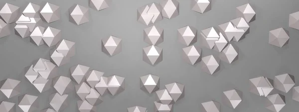 Gray abstract art polygonal background. 3D Render. — Stock Photo, Image