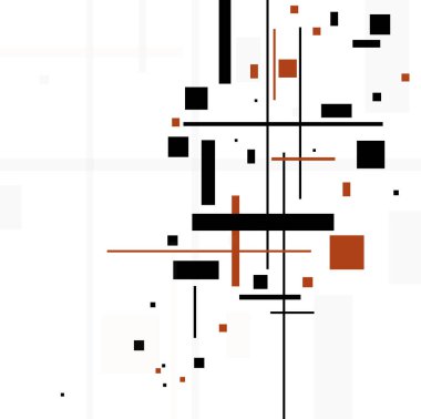 soyut kırmızı ve siyah küpler