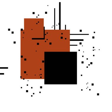 soyut kırmızı ve siyah küpler