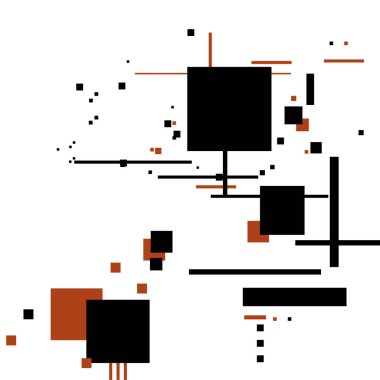 soyut kırmızı ve siyah küpler