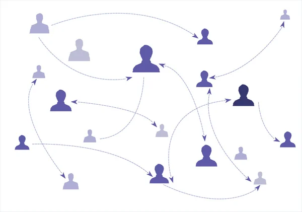 Conexão humana abstrata —  Vetores de Stock