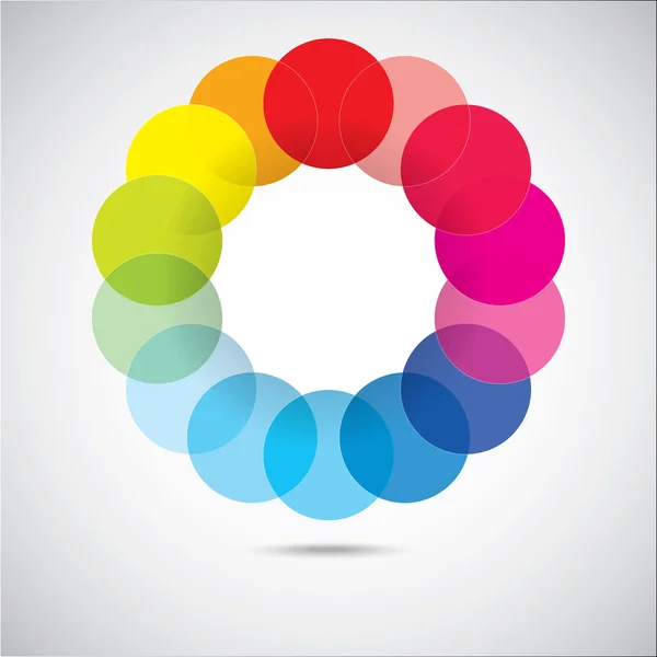 Círculos geométricos coloridos modernos — Vetor de Stock