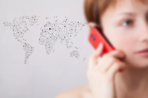 Woman on the phone — Stock Photo, Image