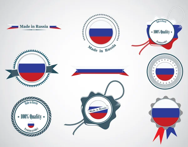 Hecho en Rusia - sellos, insignias . — Archivo Imágenes Vectoriales