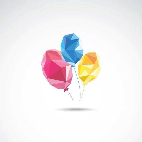 Ballons de couleur triangle — Image vectorielle