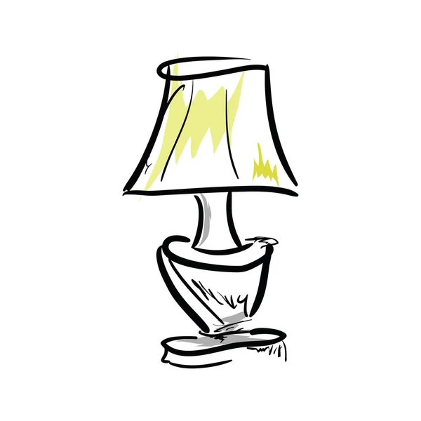 Kreslený lampa na bílém pozadí. — Stockový vektor