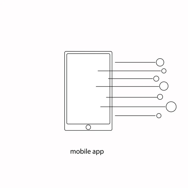 Mobile App — Stockvektor