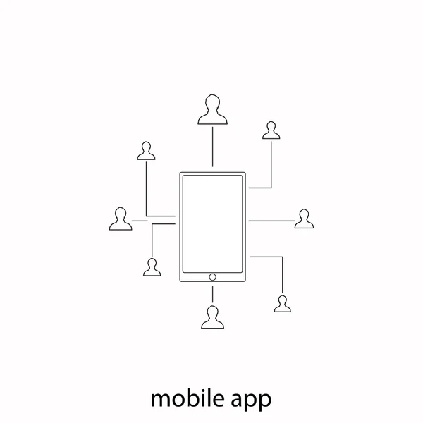 Mobil kommunikation. — Stock vektor