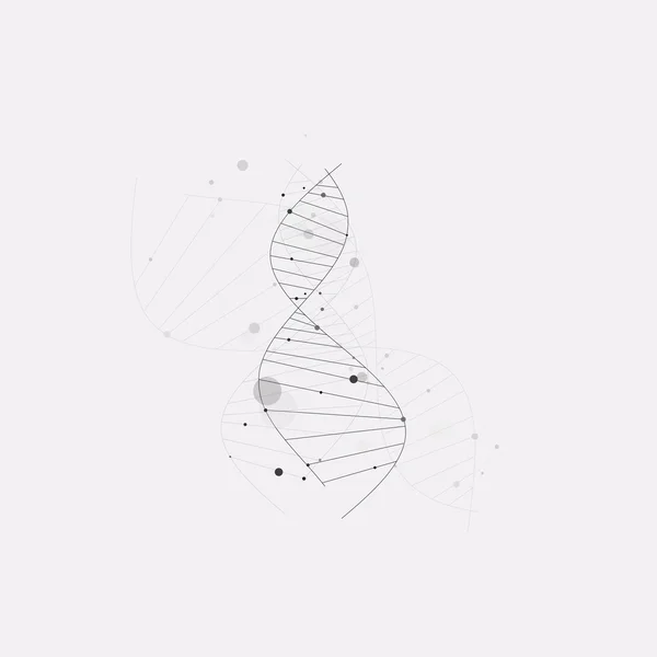 灰色の背景上の Dna 標識. — ストックベクタ