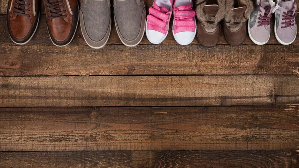 Various colourful footwear — Stock Photo, Image