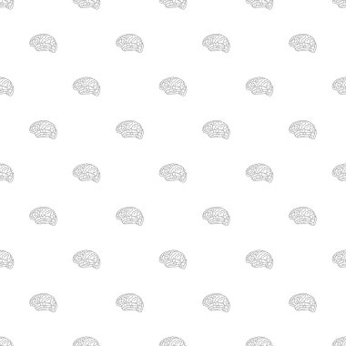 Beyin vektör simge seamless modeli.