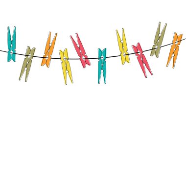Renkli karikatür clothespins dönüştürün