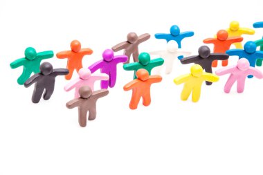 Plastik insan büyük bir grup .